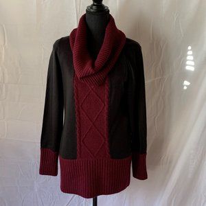 Style & Co. Women's Cowl Neck Sweater Medium Black